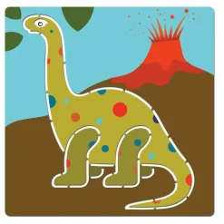 Hot Djeco 5 pochoirs dinosaures Multicolore