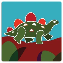 Hot Djeco 5 pochoirs dinosaures Multicolore