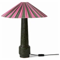 HKliving Abat-jour en bambou Plisse | Rose Best