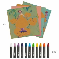 Djeco Activité pastels gras Ballerines