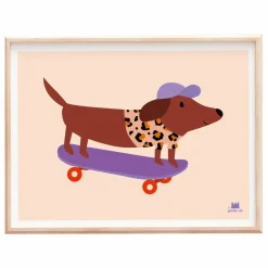 Enfant Ma petite vie Affiche Chien Skateur