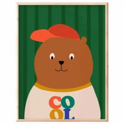 Sale Ma petite vie Affiche Cool ours Multicolore