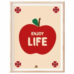 Sale Ma petite vie Affiche Enjoy Life Rouge