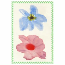 Paper Collective Affiche Flower with Checks 01 par Liat Greenberg