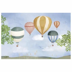 Enfant MIMI'lou Décoration Murale|Déco Murale Enfant|Affiche Montgolfière Aquarelle