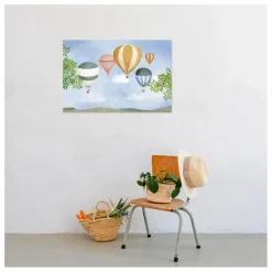 Enfant MIMI'lou Décoration Murale|Déco Murale Enfant|Affiche Montgolfière Aquarelle