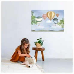Enfant MIMI'lou Décoration Murale|Déco Murale Enfant|Affiche Montgolfière Aquarelle