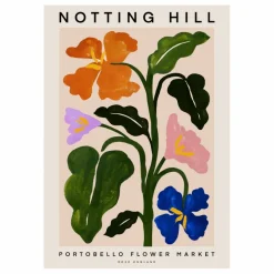 Online Rose England Affiche Notting Hill Multicolore