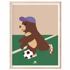 Enfant Ma petite vie Affiche Ours foot