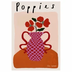 Rose England Déco Murale, Papier Peint|Affiche Poppies |