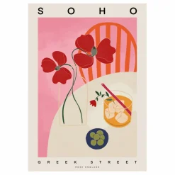 Rose England Affiche Soho | Rose Sale