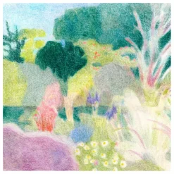 Paper Collective Affiche Un Jardin à Kergoët par Line Hachem Multicolore Sale