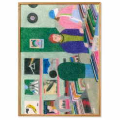 New Paper Collective Affiche Vinyl Shop par Line Hachem Multicolore