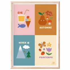 Hot Ma petite vie Affiches Les 4 saisons Multicolore