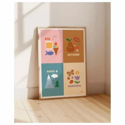 Hot Ma petite vie Affiches Les 4 saisons Multicolore