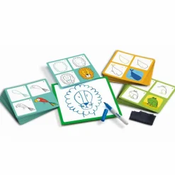 New Djeco Apprendre à dessiner Animals and Co Rouge