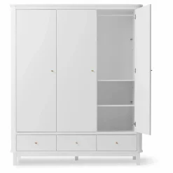 Enfant Oliver Furniture Rangement Enfant|Armoire 3 portes en bouleau 204x168 cm |