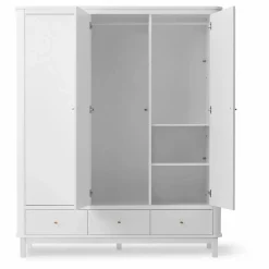 Enfant Oliver Furniture Rangement Enfant|Armoire 3 portes en bouleau 204x168 cm |