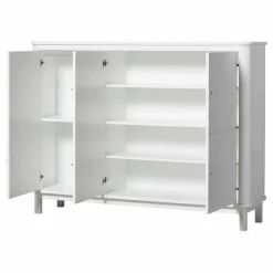 Oliver Furniture Armoire multi-rangement 3 portes en bouleau | Blanc Hot