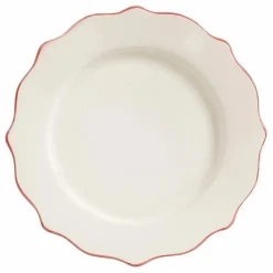 New Anna + Nina Assiette à dîner e Scalloped | Carmin