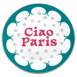 Bitossi Assiette Ciao Paris | Vert foncé