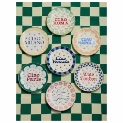 Bitossi Assiette Ciao Paris | Vert foncé