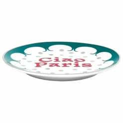 Bitossi Assiette Ciao Paris | Vert foncé