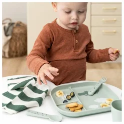 Done by deer Premiers Repas|Puériculture|Assiette compartimentée Croco |