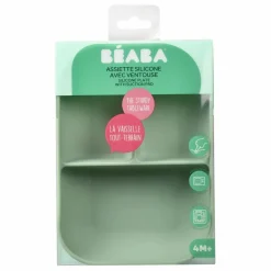 Sale Béaba Assiette compartimentée en silicone | Sauge