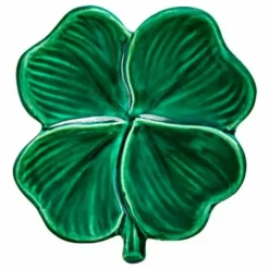 Bitossi Assiette en céramique trèfle Quadrifoglio | Vert New