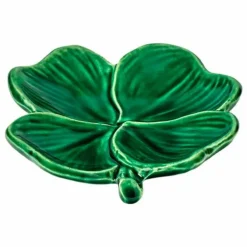 Bitossi Assiette en céramique trèfle Quadrifoglio | Vert New