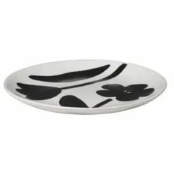 Sale Broste Copenhagen Assiette en grès Flora | Noir