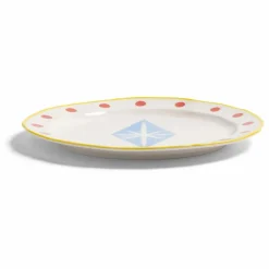 &Klevering Assiette en porcelaine Festivo | Bleu ciel Clearance