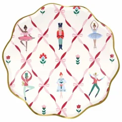 Meri Meri Assiettes Casse Noisette - Lot de 8 Blanc