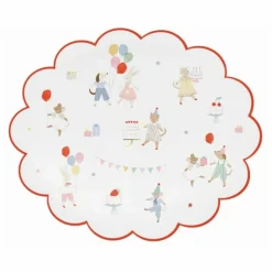 Enfant Meri Meri Décoration De Fête|Assiettes d'anniversaire Animal Friends - Set de 8