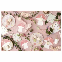 Enfant Meri Meri Assiettes en carton Champignon - Set de 8