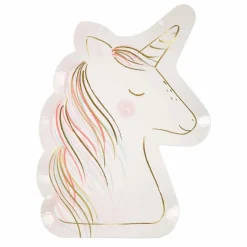 Enfant Meri Meri Décoration De Fête|Assiettes en carton Licorne - Set de 8