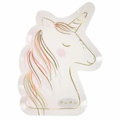 Enfant Meri Meri Décoration De Fête|Assiettes en carton Licorne - Set de 8