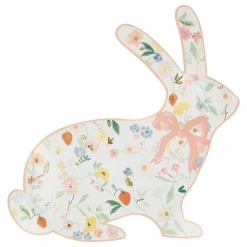 Discount Meri Meri Assiettes en forme de lapin floral printanier - Set de 8 | Pastel