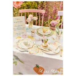 Discount Meri Meri Assiettes en forme de lapin floral printanier - Set de 8 | Pastel