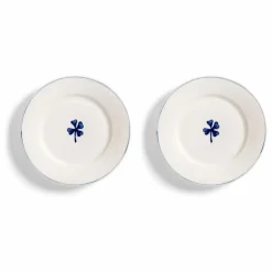 &Klevering Assiettes en grès Anouk - Set de 2 | Bleu Discount