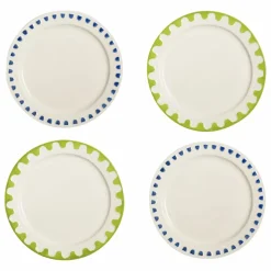 &Klevering Assiettes Folk - Set de 4 Multicolore