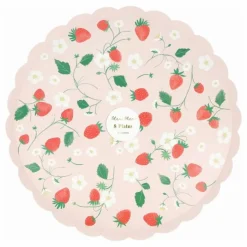 Enfant Meri Meri Décoration De Fête|Assiettes Fraises - Set de 8