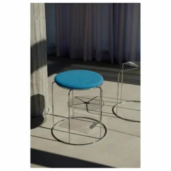 Outlet & Tradition Assise pour tabouret Wire VP11, Verner Panton | Bleu turquoise