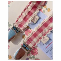 Best Konges Sløjd Attache-tétine Bubblegum Check | Rouge