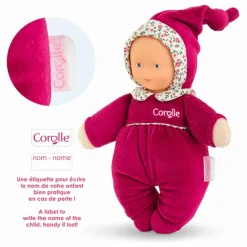 Corolle Poupées|Doudous, Peluches|Babidoux - Doudou Rose Grenadine |
