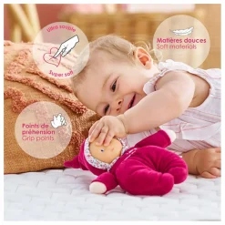 Corolle Poupées|Doudous, Peluches|Babidoux - Doudou Rose Grenadine |