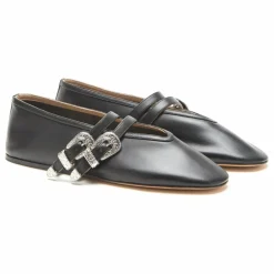 Le Monde Beryl Ballerines Claudia Cuir | Noir Hot