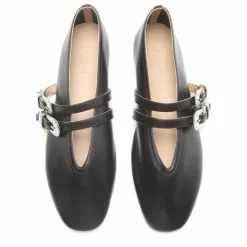 Le Monde Beryl Ballerines Claudia Cuir | Noir Hot