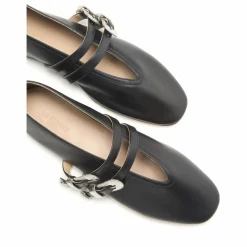 Le Monde Beryl Ballerines Claudia Cuir | Noir Hot